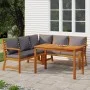 Juego comedor de jardín 4 pzas con cojines madera maciza acacia de , Conjuntos de jardín - Ref: Foro24-3154963, Precio: 565,7...