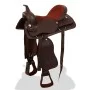 Western saddle, bridle and real leather breastplate 17" brown by vidaXL, Frames - Ref: Foro24-91349, Price: 231,42 €, Discoun...