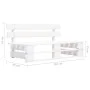Central pallet sofa for garden white impregnated pine wood by , Modular outdoor sofas - Ref: Foro24-3066495, Price: 129,28 €,...