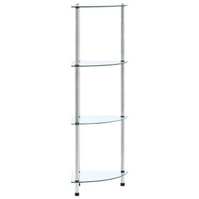 Regal 4 Ebenen aus transparentem Hartglas 30x30x100 cm von , Bücherregale und Regale - Ref: Foro24-249515, Preis: 39,85 €, Ra...
