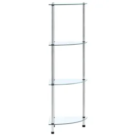 Shelving 4 levels transparent tempered glass 30x30x100 cm by , Bookcases and shelves - Ref: Foro24-249515, Price: 39,05 €, Di...
