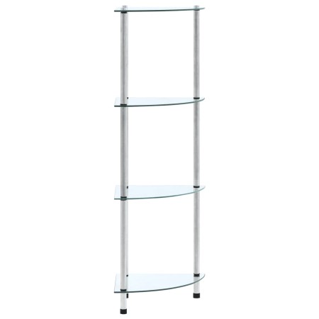 Regal 4 Ebenen aus transparentem Hartglas 30x30x100 cm von , Bücherregale und Regale - Ref: Foro24-249515, Preis: 39,85 €, Ra...