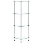 Shelving 4 levels transparent tempered glass 30x30x100 cm by , Bookcases and shelves - Ref: Foro24-249515, Price: 39,05 €, Di...