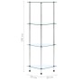 Regal 4 Ebenen aus transparentem Hartglas 30x30x100 cm von , Bücherregale und Regale - Ref: Foro24-249515, Preis: 39,85 €, Ra...
