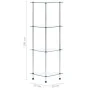 Shelving 4 levels transparent tempered glass 30x30x100 cm by , Bookcases and shelves - Ref: Foro24-249515, Price: 39,05 €, Di...