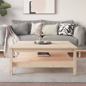 Solid pine wood coffee table 100x100x40 cm by , Coffee table - Ref: Foro24-814294, Price: 112,92 €, Discount: %