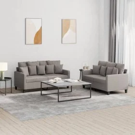 Sofa set with cushions 2 pieces taupe gray fabric by , Sofas - Ref: Foro24-3201655, Price: 418,56 €, Discount: %