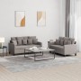 Sofa set with cushions 2 pieces taupe gray fabric by , Sofas - Ref: Foro24-3201655, Price: 425,71 €, Discount: %
