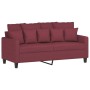 Sofa set with cushions 3 pieces red fabric by , Sofas - Ref: Foro24-3201662, Price: 412,43 €, Discount: %