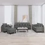 Sofa set with cushions 4 pieces dark gray fabric by , Sofas - Ref: Foro24-3201641, Price: 642,41 €, Discount: %