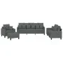 Sofa set with cushions 4 pieces dark gray fabric by , Sofas - Ref: Foro24-3201641, Price: 642,41 €, Discount: %