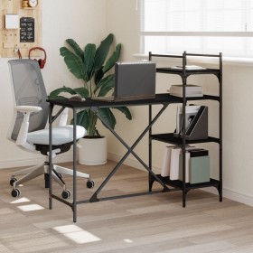 Escritorio para ordenador con estantes negro 120x47x109 cm de , Escritorios - Ref: Foro24-836213, Precio: 70,11 €, Descuento: %