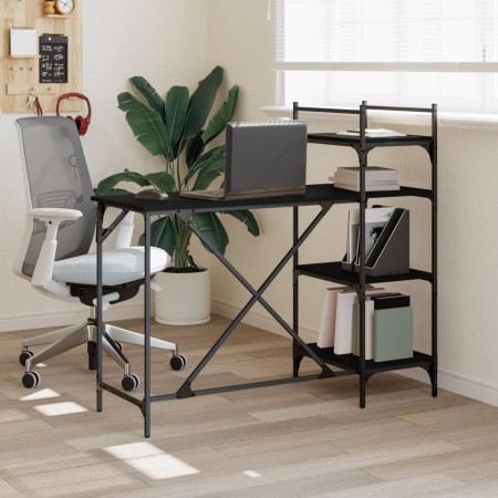 Computertisch mit Regalen schwarz 120x47x109 cm von , Schreibtische - Ref: Foro24-836213, Preis: 70,11 €, Rabatt: %