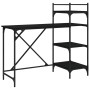 Computertisch mit Regalen schwarz 120x47x109 cm von , Schreibtische - Ref: Foro24-836213, Preis: 70,11 €, Rabatt: %