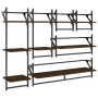 Wandregale mit Stangen, 6 Stück, Eichenbraun, Holzwerkstoff von , Regale und Regale - Ref: Foro24-836272, Preis: 72,70 €, Rab...
