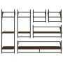 Wall shelves with bars 6 pcs oak brown engineered wood by , Shelves and shelves - Ref: Foro24-836272, Price: 69,77 €, Discoun...