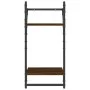 Wall shelves with bars 6 pcs oak brown engineered wood by , Shelves and shelves - Ref: Foro24-836272, Price: 69,77 €, Discoun...