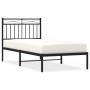 Estructura de cama con cabecero metal negro 90x190 cm de , Camas y somieres - Ref: Foro24-373683, Precio: 67,07 €, Descuento: %
