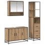 Juego de muebles de baño con cajón 3 pcs Roble artesanal en Muebles de baño | Comprar online en Foro24