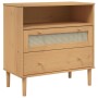 SENJA sideboard rattan look brown pine wood 80x40x80 cm by , Sideboards - Ref: Foro24-358019, Price: 94,46 €, Discount: %