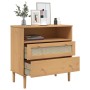 SENJA sideboard rattan look brown pine wood 80x40x80 cm by , Sideboards - Ref: Foro24-358019, Price: 94,46 €, Discount: %