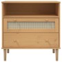 SENJA sideboard rattan look brown pine wood 80x40x80 cm by , Sideboards - Ref: Foro24-358019, Price: 94,46 €, Discount: %