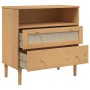 SENJA sideboard rattan look brown pine wood 80x40x80 cm by , Sideboards - Ref: Foro24-358019, Price: 94,46 €, Discount: %