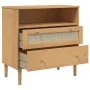 SENJA Sideboard Rattanoptik braunes Kiefernholz 80x40x80 cm von , Sideboards - Ref: Foro24-358019, Preis: 93,57 €, Rabatt: %