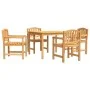 Juego de comedor para jardín 5 piezas madera maciza de teca de , Conjuntos de jardín - Ref: Foro24-3157926, Precio: 698,65 €,...