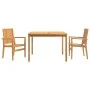 Juego de comedor para jardín 3 pzas madera maciza de teca de , Conjuntos de jardín - Ref: Foro24-3157911, Precio: 517,23 €, D...