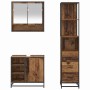 Juego de muebles de baño con cajón 3 pcs Madera envejecida