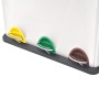 Recycling und Mülleimer mit Pedal Edelstahl 24 L von vidaXL, Mülltonnen und Mülltonnen - Ref: Foro24-50601, Preis: 101,12 €, ...