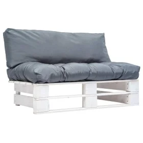 Pallet garden sofa with gray pinewood cushions by , Outdoor sofas - Ref: Foro24-277378, Price: 132,13 €, Discount: %