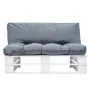 Pallet garden sofa with gray pinewood cushions by , Outdoor sofas - Ref: Foro24-277378, Price: 132,13 €, Discount: %