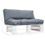 Pallet garden sofa with gray pinewood cushions by , Outdoor sofas - Ref: Foro24-277378, Price: 143,22 €, Discount: %