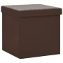 Brown PVC folding storage stool by , Folding stools and chairs - Ref: Foro24-338781, Price: 25,12 €, Discount: %