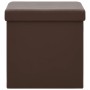 Brown PVC folding storage stool by , Folding stools and chairs - Ref: Foro24-338781, Price: 25,59 €, Discount: %