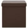 Brown PVC folding storage stool by , Folding stools and chairs - Ref: Foro24-338781, Price: 25,12 €, Discount: %