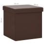 Brown PVC folding storage stool by , Folding stools and chairs - Ref: Foro24-338781, Price: 25,59 €, Discount: %