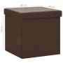 Brown PVC folding storage stool by , Folding stools and chairs - Ref: Foro24-338781, Price: 25,12 €, Discount: %