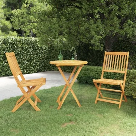 Klappbarer Garten-Esstisch 3-teilig aus massivem Akazienholz von , Gartensets - Ref: Foro24-3058252, Preis: 154,70 €, Rabatt: %
