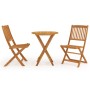 Klappbarer Garten-Esstisch 3-teilig aus massivem Akazienholz von , Gartensets - Ref: Foro24-3058252, Preis: 154,47 €, Rabatt: %