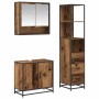Juego de muebles de baño con cajón 3 pcs Madera envejecida en Muebles de baño | Comprar online en Foro24
