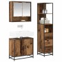 Juego de muebles de baño con cajón 3 pcs Madera envejecida en Muebles de baño | Comprar online en Foro24