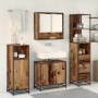 Juego de muebles de baño con cajón 3 pcs Madera envejecida en Muebles de baño | Comprar online en Foro24
