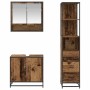Juego de muebles de baño con cajón 3 pcs Madera envejecida en Muebles de baño | Comprar online en Foro24
