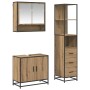 Juego de muebles de baño con cajón 3 pcs Roble artesanal en Muebles de baño | Comprar online en Foro24