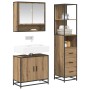 Juego de muebles de baño con cajón 3 pcs Roble artesanal en Muebles de baño | Comprar online en Foro24