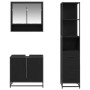 Juego de muebles de baño 3 pcs Roble Negro Madera de ingeniería en Muebles de baño | Comprar online en Foro24