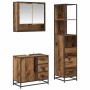 Juego de muebles de baño con cajón 3 pcs Madera envejecida en Muebles de baño | Comprar online en Foro24